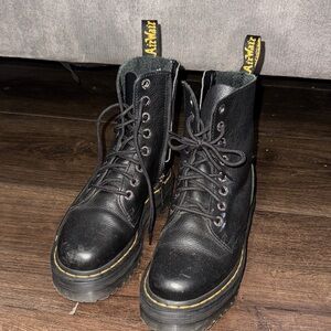 Dr. Martens Black Leather Lace-Up Boots